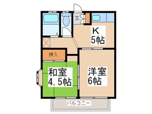 第１０もえぎ野ハイツの物件間取画像